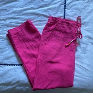 J. Crew Pink Linen Pants